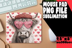 Red Heart Cow Mouse Mat Product Image 1