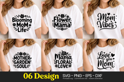 Blooming Mom Flower Mama Quotes SVG PNG Product Image 1