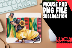 VIBRANT MOUSE PAD SUBLIMATION PNG, Cute Dog Product Image 1