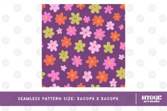 Retro Flowers Seamless Pattern Floral Png Sublimation Daisy Product Image 2
