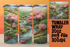 Bright 3D Landscape Wrap for Sublimation Tumblers Product Image 1