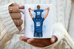 Football soccer clipart father and son daughter Product Image 4
