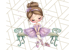 Ballerina Clipart PNG, Cute Ballet Girl Illustration Art Product Image 5