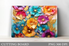 Flowers Cutting Board. Floral Cutting Board Design Product Image 1