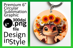 Vibrant Circle Design Car Coaster PNG , Dragon Product Image 1