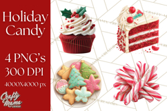Christmas Candy Clipart PNG, Realistic Holiday Treats Product Image 1