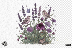 Summer Lavender Meadow Clipart Product Image 1
