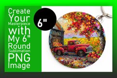Fall Vibes Pickup Round Design PNG Print Product Image 1