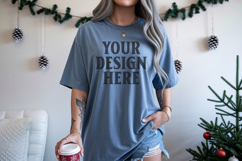 Bay Christmas Comfort Colors 1717 TShirt Mockup,cc1717 mock Product Image 1