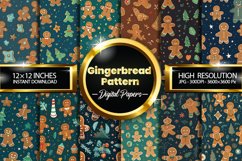 Gingbread Seamless Pattern Digital Papers, Gingbread Pattern Product Image 1
