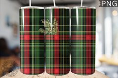 Green Christmas Plaid Tumbler Wrap -High Quality 300 Dpi Product Image 1