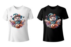 Watercolor Halloween Spooky Bear PNG sublimation Product Image 2