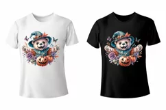Watercolor Halloween Spooky Bear PNG sublimation Product Image 2
