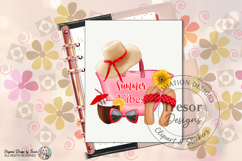 Red Summer Vibes Beach Tote Design -Tropical Vacation Style Product Image 12
