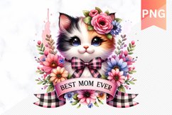 Best MOM Ever Sublimation - Mother&#039;s Day Clipart PNG Design Product Image 1