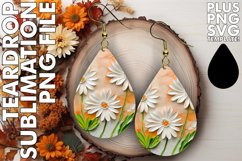 Vibrant Glitter Flower Teardrop Earring Summer Glow Product Image 1