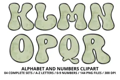 Summer Alphabet & Numbers PNG Clipart Doodle Letters 300 DPI Product Image 3