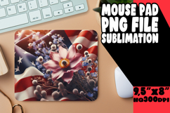 Joyful Desk Pad Sublimation Style, USA Flag Product Image 1