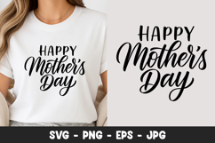 Happy Mothers Day Classic Script SVG PNG Product Image 1