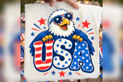 Cute USA Eagle PNG, Patriotic Bald Eagle 4th of July Shirt Product Image 3