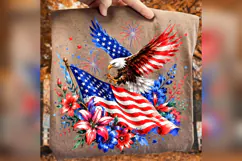 Patriotic Eagle PNG, American Flag Eagle Design, 4th of July Product Image 3