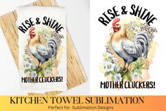 Rise &amp; Shine, Farmhouse Kitchen Towel, Kitchen Towel Product Image 1