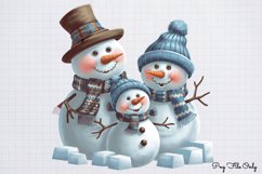 Golden Snowman Sublimation Clipart PNG Product Image 1