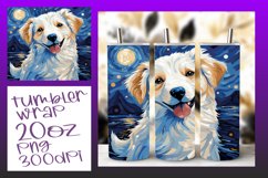 Dog Painting Tumbler Wrap - 20oz Artistic Sublimation Product Image 1