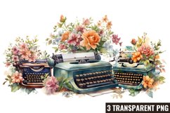 Vintage Floral Writing, Vintage Floral Writing Clipart Product Image 1