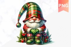 Christmas Gnome Sublimation - Clipart PNG Product Image 1