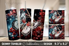 Christmas Butterfly Tumbler Design Product Image 1