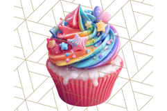 Bright Summer Cupcake PNG Clipart, Colorful Cupcakes Product Image 5