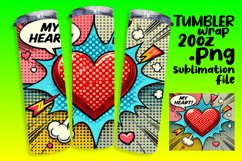 FRESH PNG for 20oz Tumbler Design , 3D Heart Product Image 1