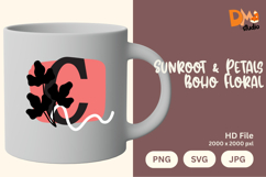 Sunroot &amp; Petals Boho Floral Monogram Product Image 1