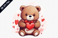 Valentine Bear Sublimation - Valentine Sublimation Design Product Image 1