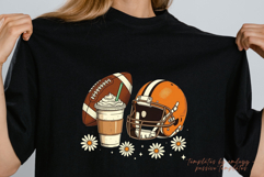 Football Season Sublimation PNG Coffee Football Helmet Product Image 1