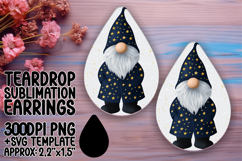 Charming Teardrop Design for Craft Projects , Gnome Product Image 1