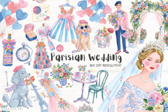Parisian Wedding Moments Clipart Product Image 1