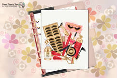 Lash Artist Sublimation PNG Red Gold Beauty Design Digital Product Image 5