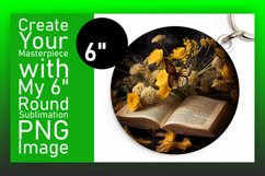 Blossom-Adorned Book Animal Ornament Sublimation Product Image 1