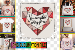 VIBRANT TSHIRT Designs PNG, Heart Quote Product Image 1