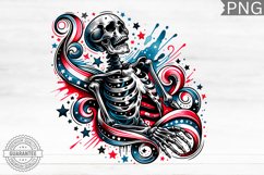 4th of July Skeleton - 4th Of July PNG Design Product Image 1