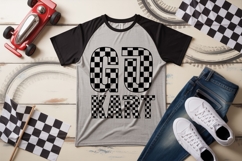 Race Flag Font | Checkered Font | Racing Alphabet Letters Product Image 8