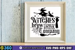 Witches brew drink company SVG, Vintage Halloween Sign Product Image 4