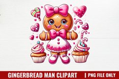 Gingerbread Man Clipart PNG Product Image 1