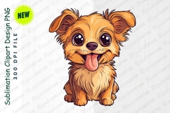 Cute Cartoon Dog With Tongue Out Clipart Product Image 1