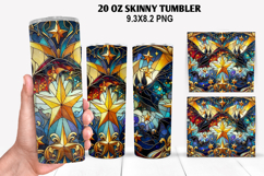 Bats Skinny Tumbler 20oz Wrap Design, Halloween Tumbler PNG Product Image 1