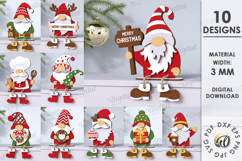 3D Gnome Mega Bundle Laser cut. Holiday gnomes decorations Product Image 5