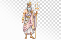 Mighty Poseidon Greek God of the Sea Trident PNG Summer King Product Image 1