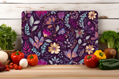 Watercolor Boho Floral Cutting Board | Cutting Board png Product Image 3